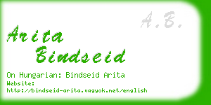 arita bindseid business card